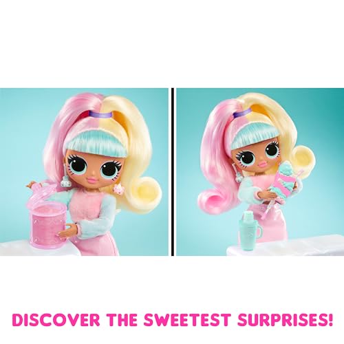 LOL Surprise OMG Sweet Nails – Candylicious Sprinkles Shop with 15 Surprises, Including Real Nail Polish, Press On Nails, Sticker Sheets, Glitter, 1 Fashion Doll & more!, Great Gift for Kids Ages 4+