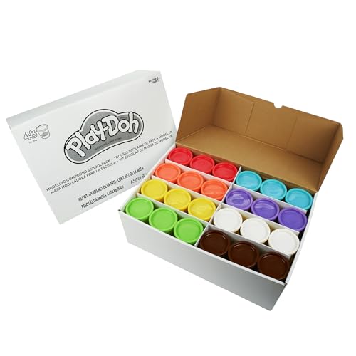 Play-Doh Bulk Pack of 48 Cans, 6 Sets of 8 Colors. 3oz . 2+ (Amazon Exclusive)