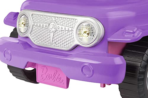 Barbie Toy Car, Purple Off-Road Vehicle with 2 Pink Seats and Treaded, Rolling Wheels