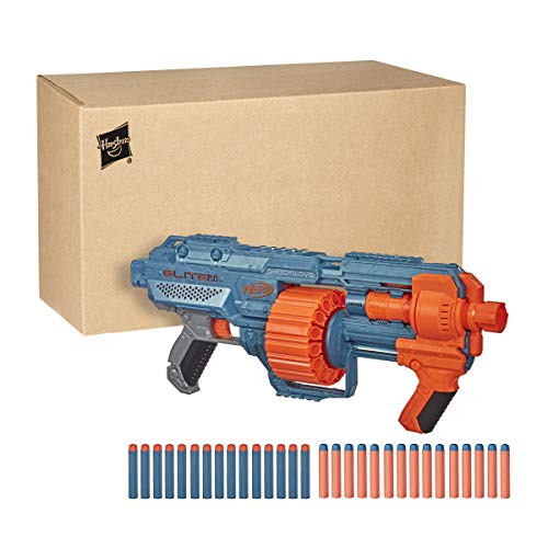 Nerf Elite 2.0 Shockwave RD-15 Dart Blaster, 30 Nerf Elite Darts, 15-Dart Rotating Drum, for 8 & up