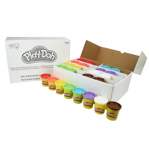 Play-Doh Bulk Pack of 48 Cans, 6 Sets of 8 Colors. 3oz . 2+ (Amazon Exclusive)