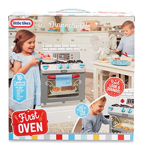 Little Tikes First Oven Realistic Pretend Play Appliance for Kids, Play Kitchen with 11 Accessories .