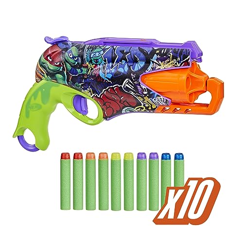 NERF Teenage Mutant Ninja Turtles Blaster, 10 Elite Darts, 8 & Up