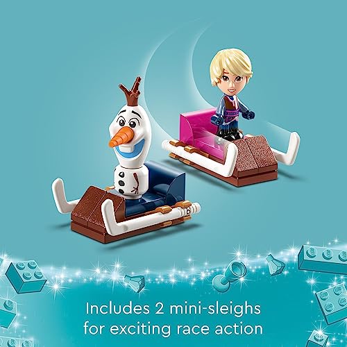 LEGO Disney Frozen Anna and Elsa’s Magical Carousel 43218 with Elsa, Anna and Olaf.