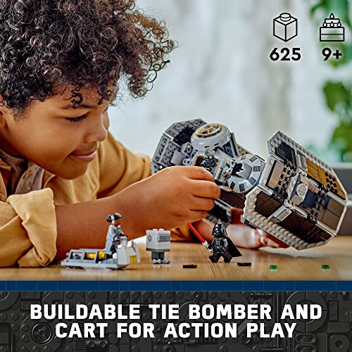 LEGO Star Wars TIE Bomber 75347, with Gonk Droid Figure, Darth Vader Minifigure and Lightsaber. 