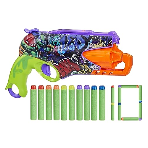 NERF Teenage Mutant Ninja Turtles Blaster, 10 Elite Darts, 8 & Up
