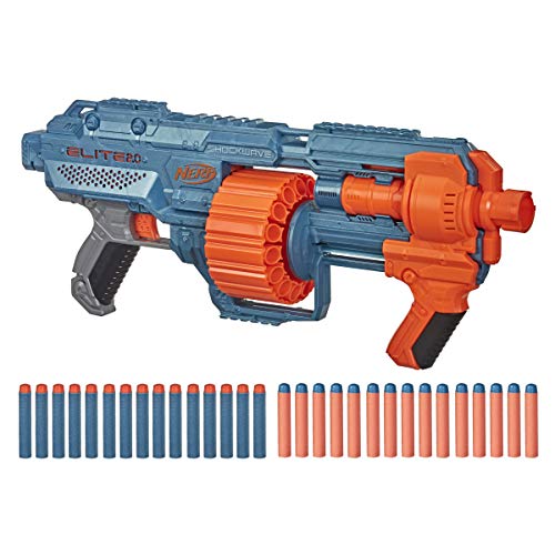 Nerf Elite 2.0 Shockwave RD-15 Dart Blaster, 30 Nerf Elite Darts, 15-Dart Rotating Drum, for 8 & up