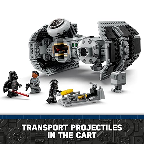 LEGO Star Wars TIE Bomber 75347, with Gonk Droid Figure, Darth Vader Minifigure and Lightsaber. 