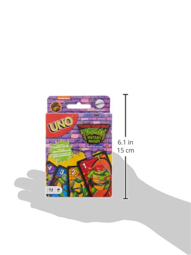 Mattel Games UNO Teenage Mutant Ninja Turtles Mutant Mayhem Card Game for Kids & Family Nights, Parties, Travel, Camping & More