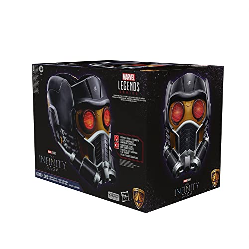 Marvel Legends Series Star-Lord Premium Electronic Roleplay Helmet with Light and Sound FX, Guardians of the Galaxy Adult Roleplay Gear