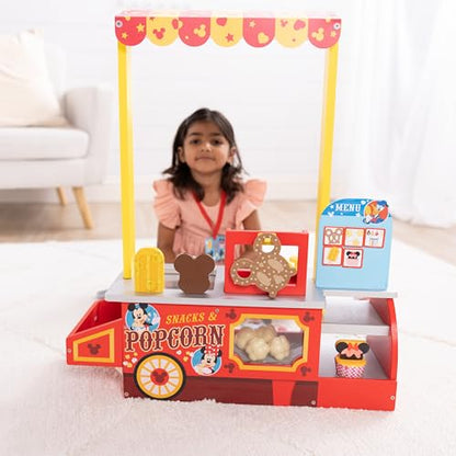 Melissa & Doug Disney Snacks & Popcorn Wooden Pretend Play Food Counter – 33 Pieces - FSC-Certified Materials