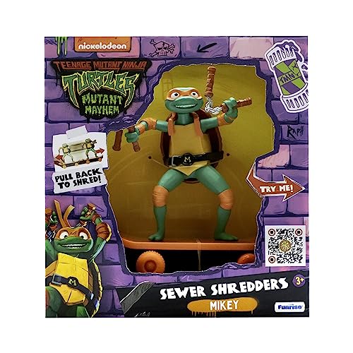 Teenage Mutant Ninja Turtles 5" Sewer Shredders Movie Edition Michelangelo Ages 3+ Shredding Action Figure