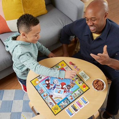 Hasbro Gaming Monopoly Junior: Marvel Spidey and His Amazing Friends Edition Board Game for Kids Ages 5+, with Artwork from The Animated Series, Kids Board Games