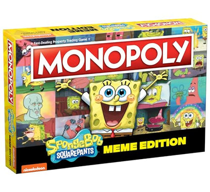 Monopoly Spongebob Squarepants Meme Edition | Based on Nickelodeon Show | Featuring Familiar Memes of Locations, Episodes, and Characters | Officially-Licensed & Collectible Monopoly