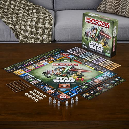 Hasbro Gaming Monopoly: Star Wars Return of The Jedi Board Game for 2-6 Players, Inspired by Return of The Jedi Movie, Game for Families and Kids Ages 8+ (Amazon Exclusive)