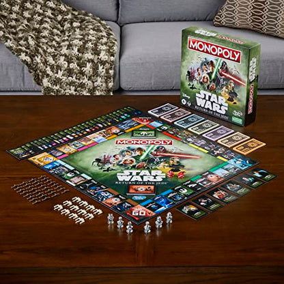 Hasbro Gaming Monopoly: Star Wars Return of The Jedi Board Game for 2-6 Players, Inspired by Return of The Jedi Movie, Game for Families and Kids Ages 8+ (Amazon Exclusive)