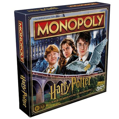 Monopoly Harry Potter Edition Board Game | A Magical Adventure at Hogwarts | Ages 8 and Up | 2 to 6 Players | Family Games | Gifts for Kids and Adults