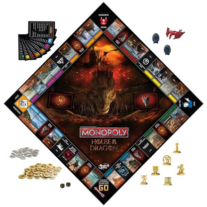 Monopoly House of the Dragon Edition Board Game | Based on the Hit TV Series | Ages 17 and Up | 2 to 6 Players | Strategy Games (Amazon Exclusive)