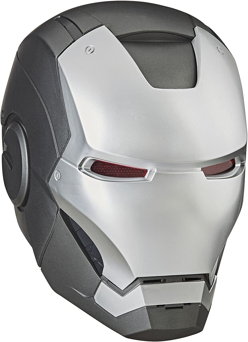 Avengers Marvel Legends Series War Machine Roleplay Premium Collector Electronic Helmet with LED Light FX, Grey