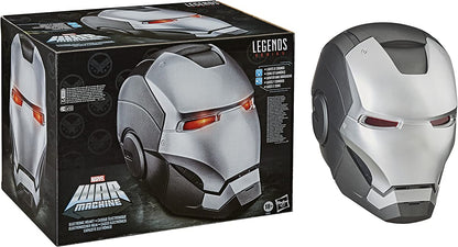 Avengers Marvel Legends Series War Machine Roleplay Premium Collector Electronic Helmet with LED Light FX, Grey