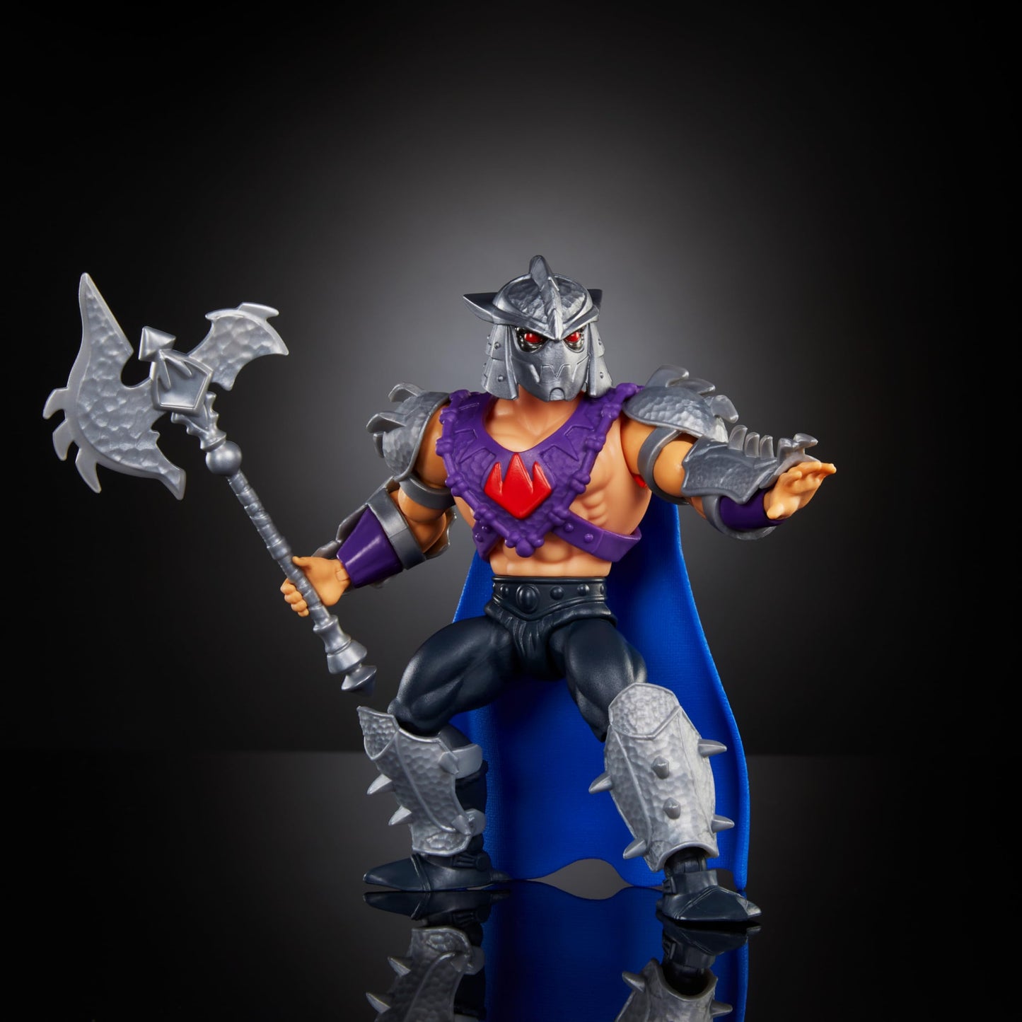 Masters of the Universe Mattel Origins Turtles of Grayskull Action Figure & Accessories, Shredder Collectible Toy with 16 Joints, TMNT & Motu Crossover