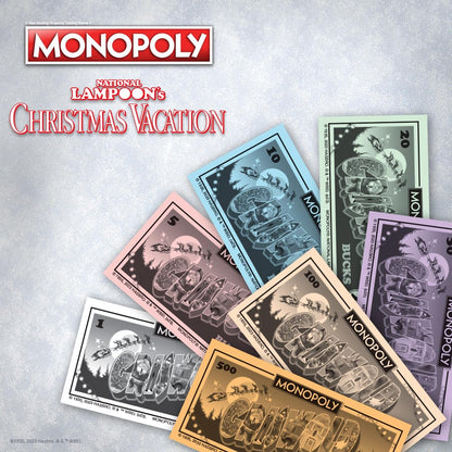 Monopoly National Lampoons Christmas Vacation, Featuring Themed Tokens Squirrel, Egg Nog Glass, Chainsaw & More, 2-6 Players, Ages 15+, Play Time 60+, Officially Licensed National Lampoons Board Game