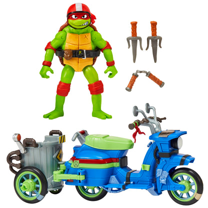 Teenage Mutant Ninja Turtles: Mutant Mayhem Battle Cycle with Exclusive Raphael Figure by Playmates Toys