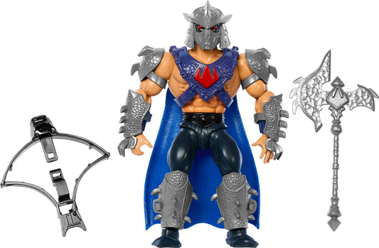 Masters of the Universe Mattel Origins Turtles of Grayskull Action Figure & Accessories, Shredder Collectible Toy with 16 Joints, TMNT & Motu Crossover