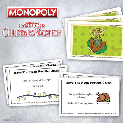 Monopoly National Lampoons Christmas Vacation, Featuring Themed Tokens Squirrel, Egg Nog Glass, Chainsaw & More, 2-6 Players, Ages 15+, Play Time 60+, Officially Licensed National Lampoons Board Game