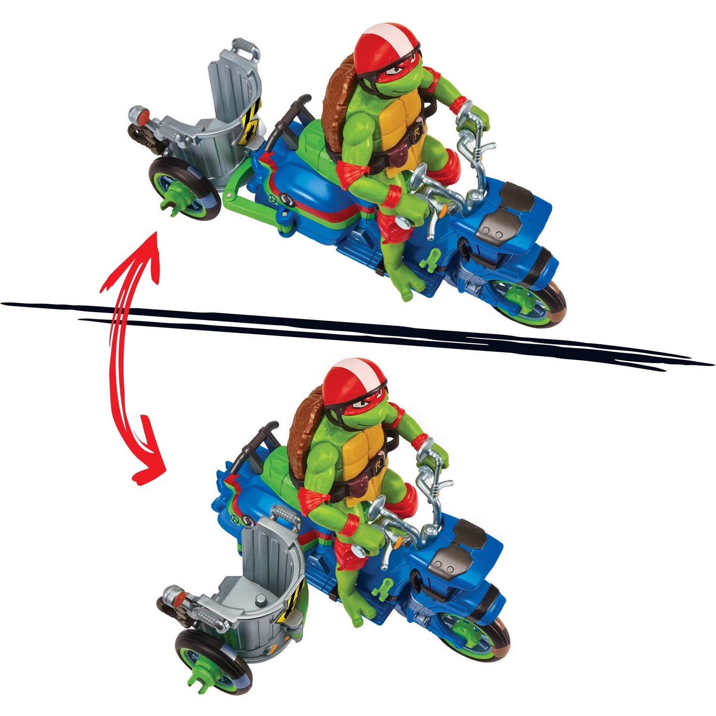 Teenage Mutant Ninja Turtles: Mutant Mayhem Battle Cycle with Exclusive Raphael Figure by Playmates Toys