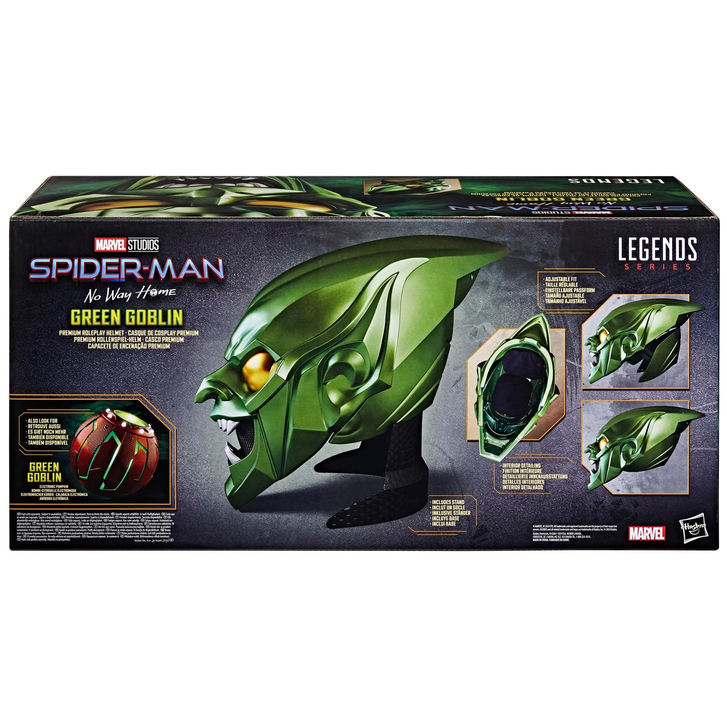 MARVEL Legends Series Green Goblin Premium Roleplay Helmet, Spider-Man: No Way Home Adult Collectible Roleplay Gear