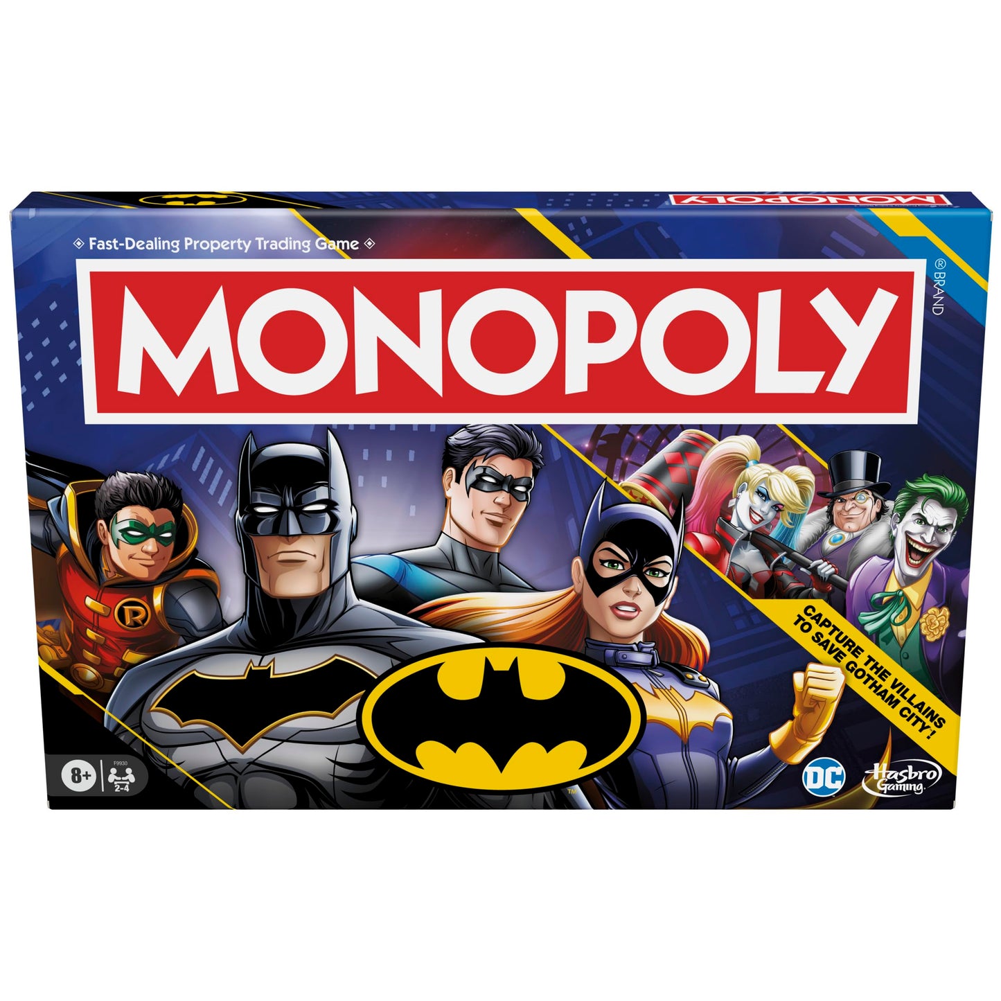 Monopoly Batman Edition Board Game | Monopoly Game for Batman Fans | Ages 8 and Up | 2 to 4 Players | Family Games | Strategy Games for Kids and Adults