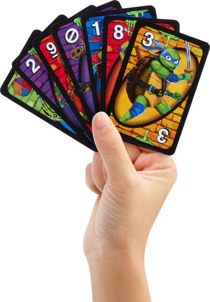 Mattel Games UNO Teenage Mutant Ninja Turtles Mutant Mayhem Card Game for Kids & Family Nights, Parties, Travel, Camping & More