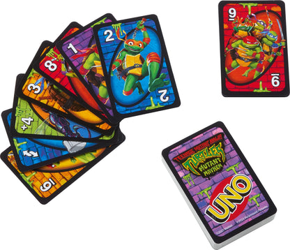 Mattel Games UNO Teenage Mutant Ninja Turtles Mutant Mayhem Card Game for Kids & Family Nights, Parties, Travel, Camping & More