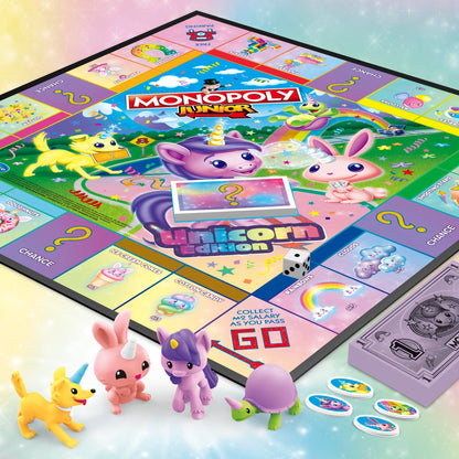 Monopoly Junior: Unicorn Edition Board Game | Magical-Themed Indoor Family Game | 2 to 4 Players | Preschool Games | Kids Ages 5+ (Amazon Exclusive)