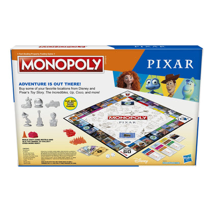 Hasbro Gaming Monopoly: Pixar Edition Board Game for Kids 8 and Up, Buy Locations from Disney and Pixar's Toy Story, The Incredibles, Up, Coco, Lightyear, and More (Amazon Exclusive)