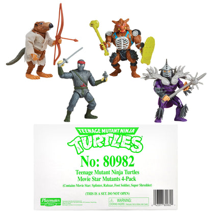 PlayMates Teenage Mutant Ninja Turtles Classic Movie Star Mutants 4-Pack Bundle Toys