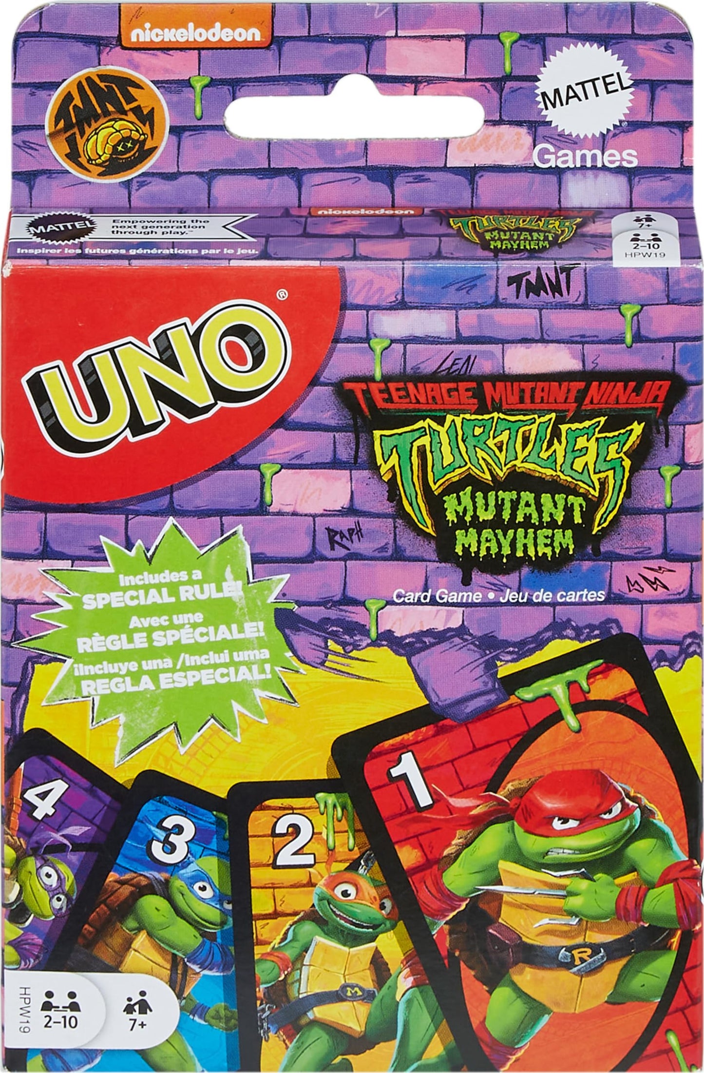 Mattel Games UNO Teenage Mutant Ninja Turtles Mutant Mayhem Card Game for Kids & Family Nights, Parties, Travel, Camping & More