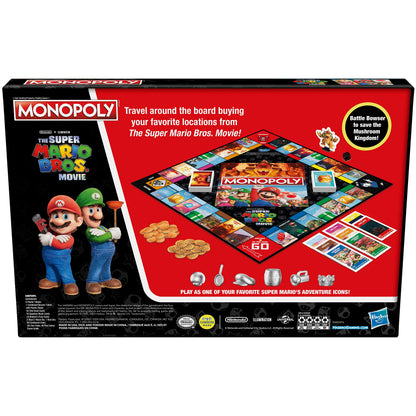 Hasbro Gaming Monopoly The Super Mario Bros. Movie Edition Kids Board Game, Family Games for Super Mario Fans, Ages 8+