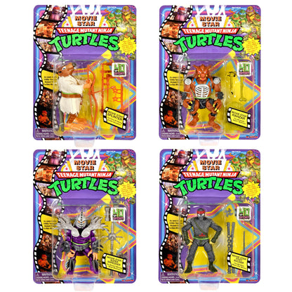 PlayMates Teenage Mutant Ninja Turtles Classic Movie Star Mutants 4-Pack Bundle Toys