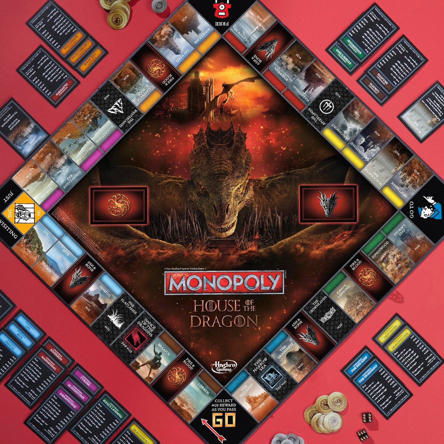 Monopoly House of the Dragon Edition Board Game | Based on the Hit TV Series | Ages 17 and Up | 2 to 6 Players | Strategy Games (Amazon Exclusive)