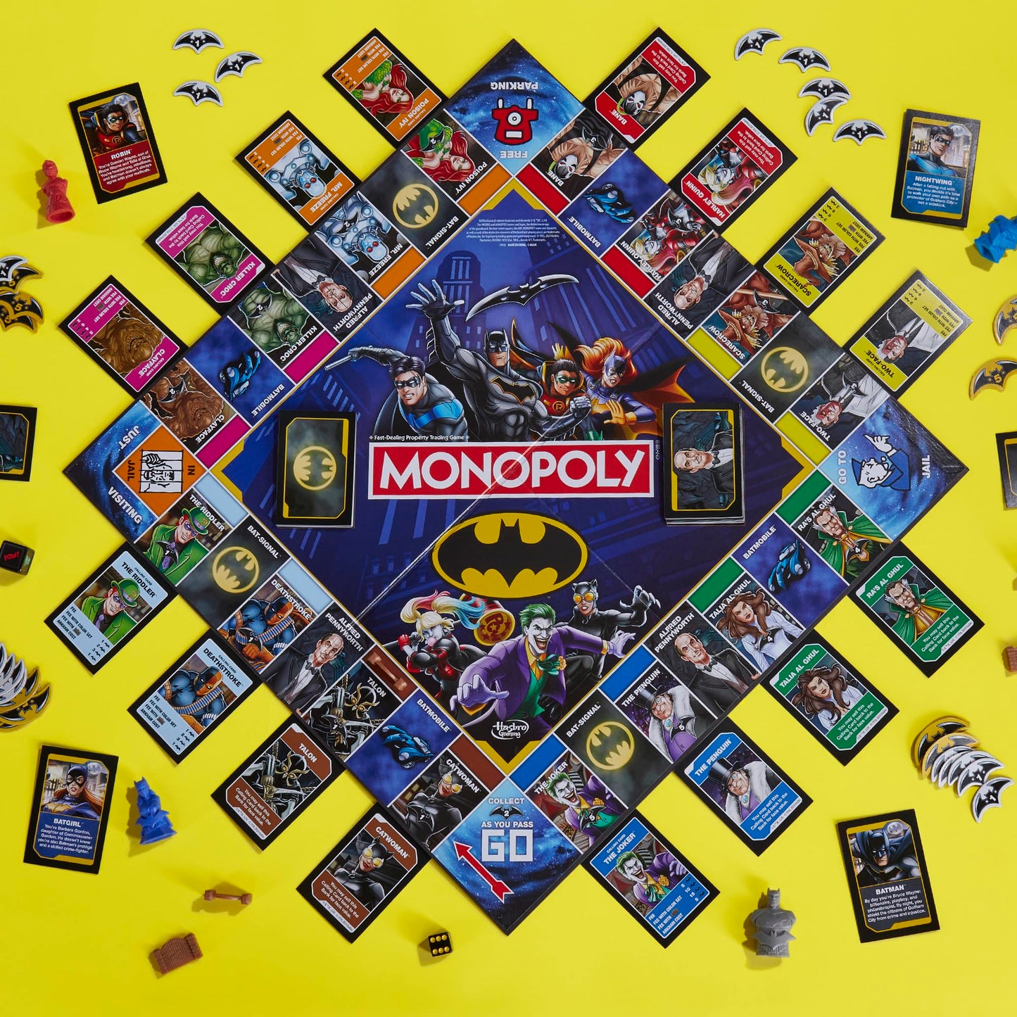 Monopoly Batman Edition Board Game | Monopoly Game for Batman Fans | Ages 8 and Up | 2 to 4 Players | Family Games | Strategy Games for Kids and Adults