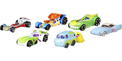 Mattel Disney Pixar Toy Story 4 Character Cars by Hot Wheels 1:64 Scale Woody, Buzz Lightyear, Bo Peep, Forky, Ducky and Bunny, and Rex Ages 3 And Up