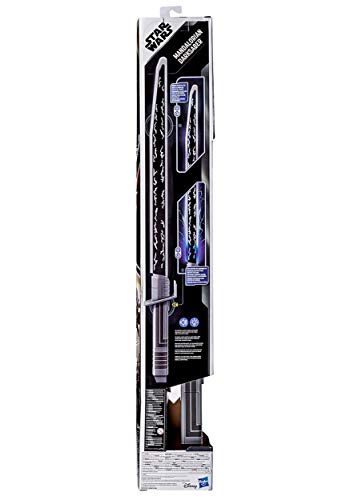 STAR WARS Mandalorian Darksaber Lightsaber Toy with Electronic Lights and Sounds, The Clone Wars for Kids Roleplay Ages 5 and Up, Multicolored, Standard (E9350)