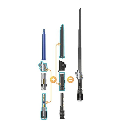 STAR WARS Lightsaber Forge Luke Skywalker Electronic Extendable Blue Lightsaber Toy, Customizable Roleplay Toy, Kids Ages 4 and Up