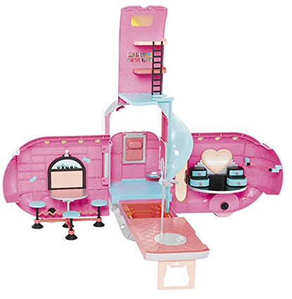 LOL Surprise OMG Glamper Fashion Camper Doll Playset with 55+ Surprises, Fully-Furnished with Light Up Pool, Water Slide, Bunk Beds, Cafe, BBQ Grill, DJ Booth - Ages 4 + Years