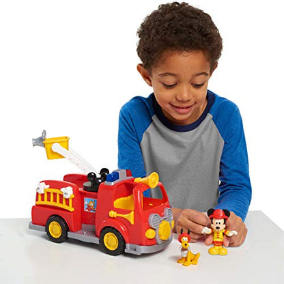 Disney Mickey Mouse Mickey’s Fire Engine, Figure and Vehicle Playset, Lights and Sounds, Officially Licensed Kids Toys for Ages 3 Up, Gifts and Presents