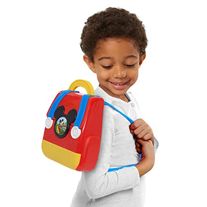 Disney Junior Mickey Mouse Funhouse On the Go Doctor Bag, 8 Piece Pretend Play Set with Lights and Sounds Stethoscope, Officially Licensed Kids Toys for Ages 3 Up, Amazon Exclusive