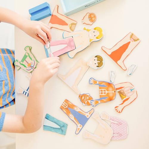 Melissa & Doug Magnetic Human Body Anatomy Play Set With 24 Magnetic Pieces and Storage Tray - Human Body Model Puzzle For Preschoolers And Kids Ages 3+