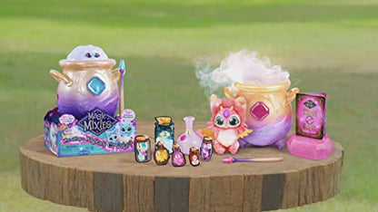 Magic Mixies Magical Misting Cauldron with Interactive 8 inch Blue Plush Toy and 50+ Sounds and Reactions